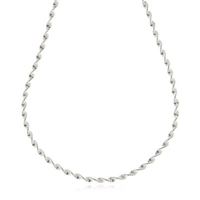 Designer sterling silver twisted chain necklace